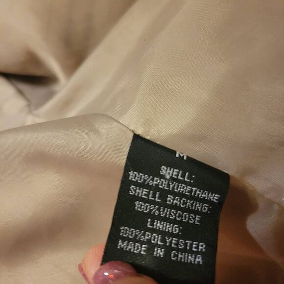 Baccini Faux Leather Vintage Motorcycle Jacket Women's Size Medium - Picture 6 of 7